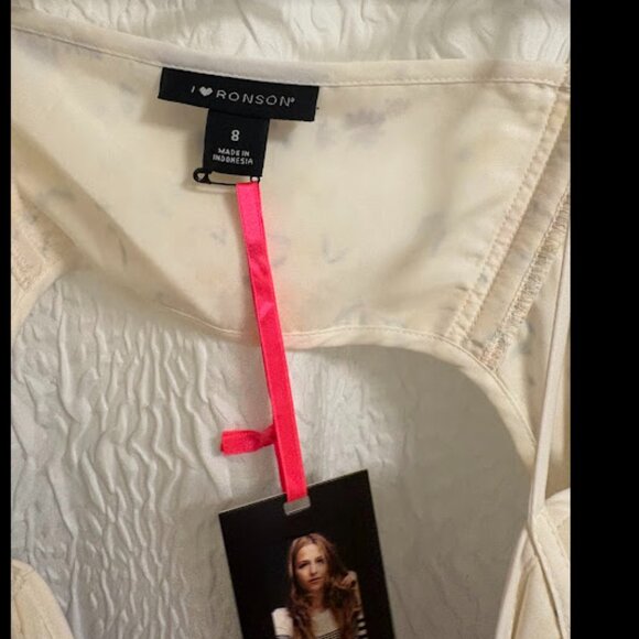 NWT I Heart Ronson Floral Babydoll Dress - Size 8 - Picture 3 of 5